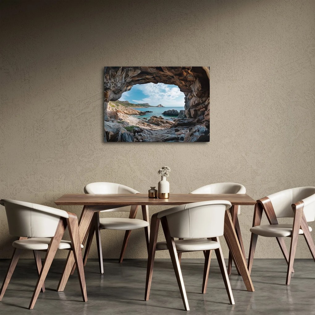 Kép - Barlang a tenger mellett (70x50 cm)