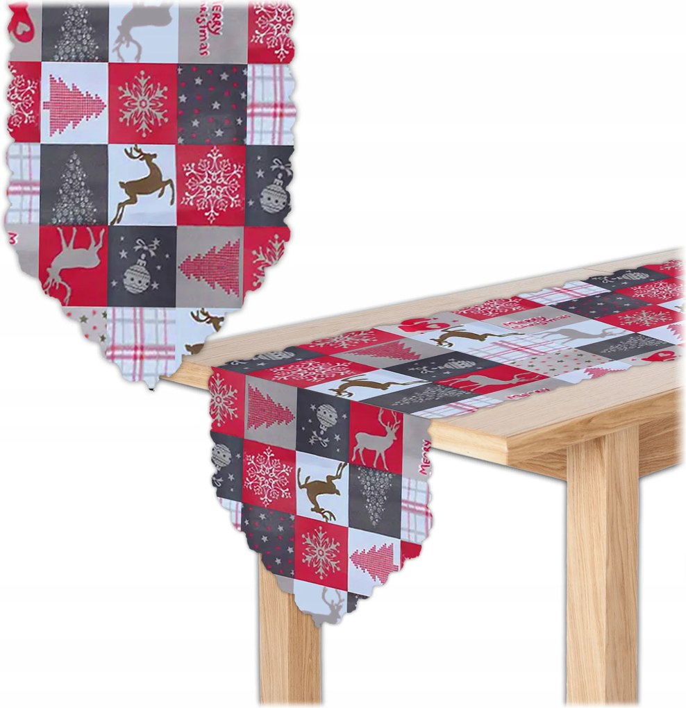 Abrosz Karácsonyi Futópad Asztalra Karácsony 180x35 cm