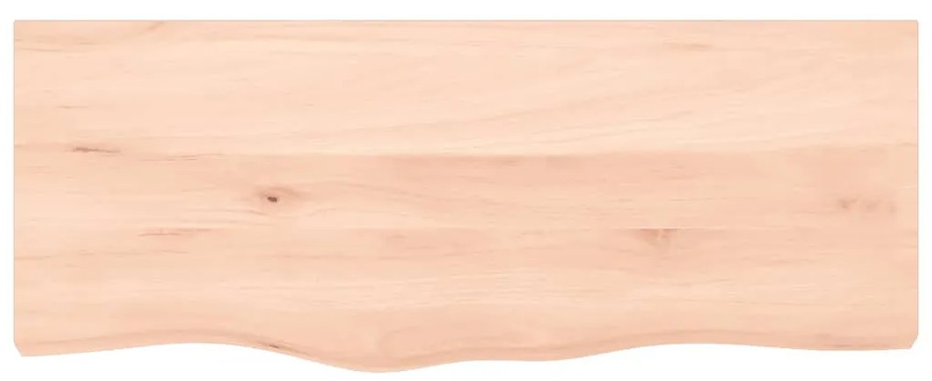 kezeletlen tömör tölgyfa fali polc 100x40x2 cm