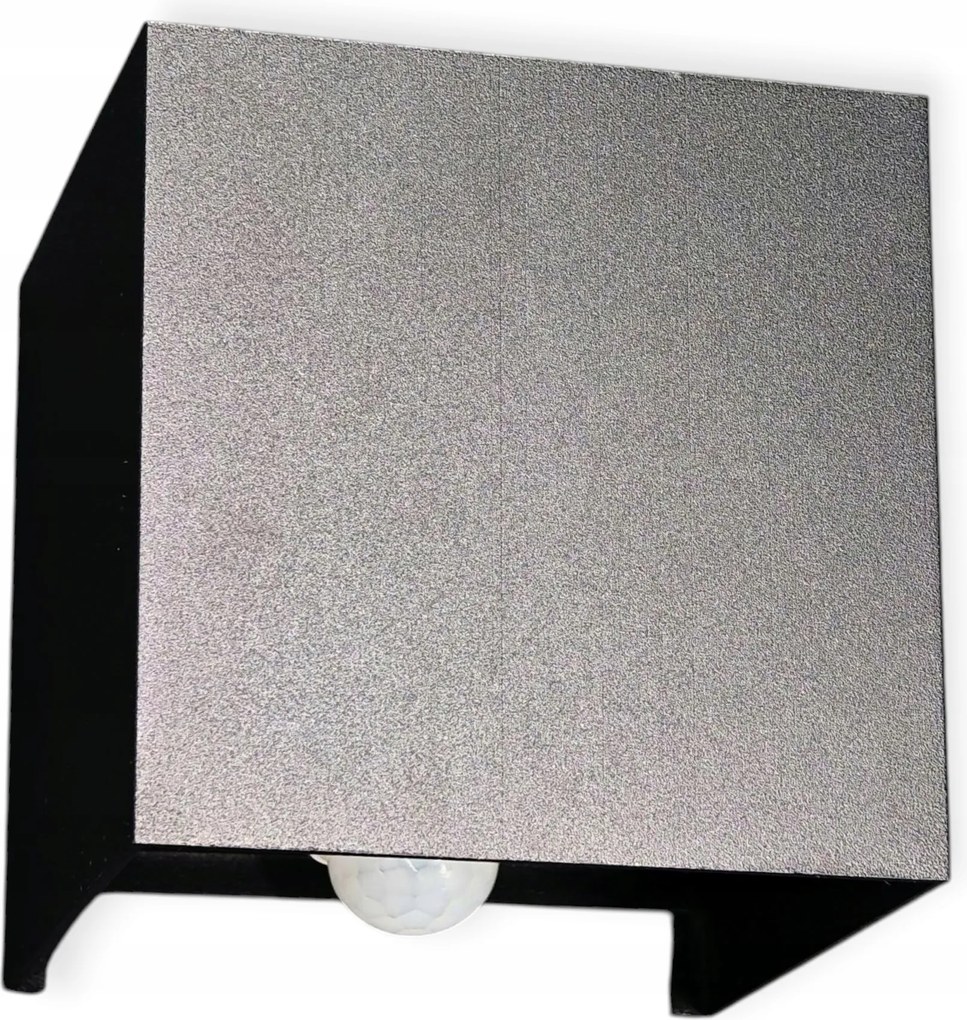 Fali lámpa kocka Led 6W 3000K mozgás- és szürkületérzékelővel