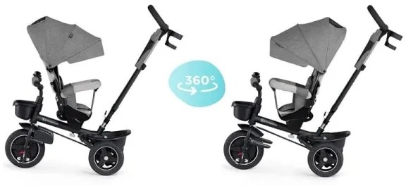 KINDERKRAFT select - Gyermek tricikli 5in1 SPINSTEP szürke