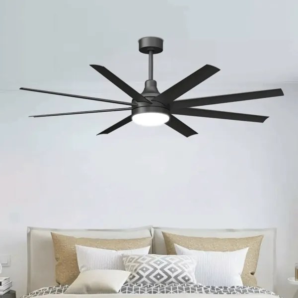 Aigostar-LED Dimmelhető mennyezeti ventilátor LED/24W/230V 2700-6500K 165cm + távirányító fekete