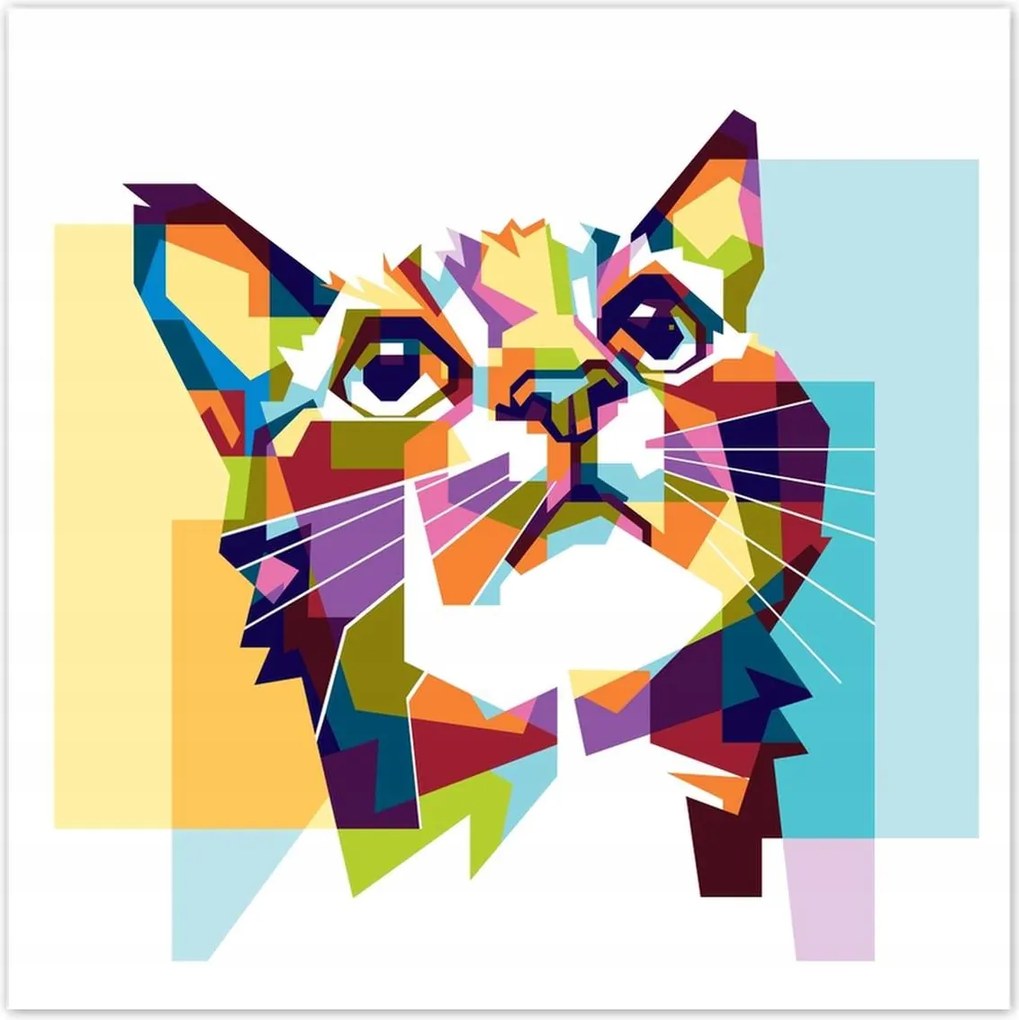 Fotótapéták 312x312 Absztrakt macska