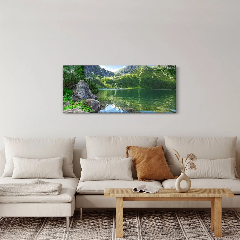 Tó a Tátrában képe (120x50 cm)