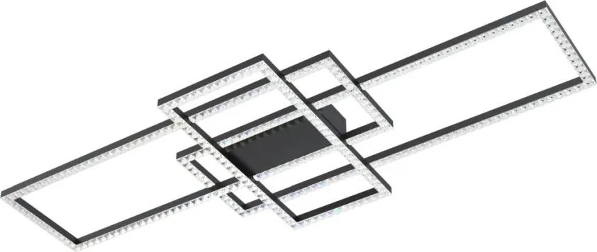 ZUMA LINE MX7907-3B-3BT ERVI Kristály Mennyezeti Lámpa Fekete LED IP20