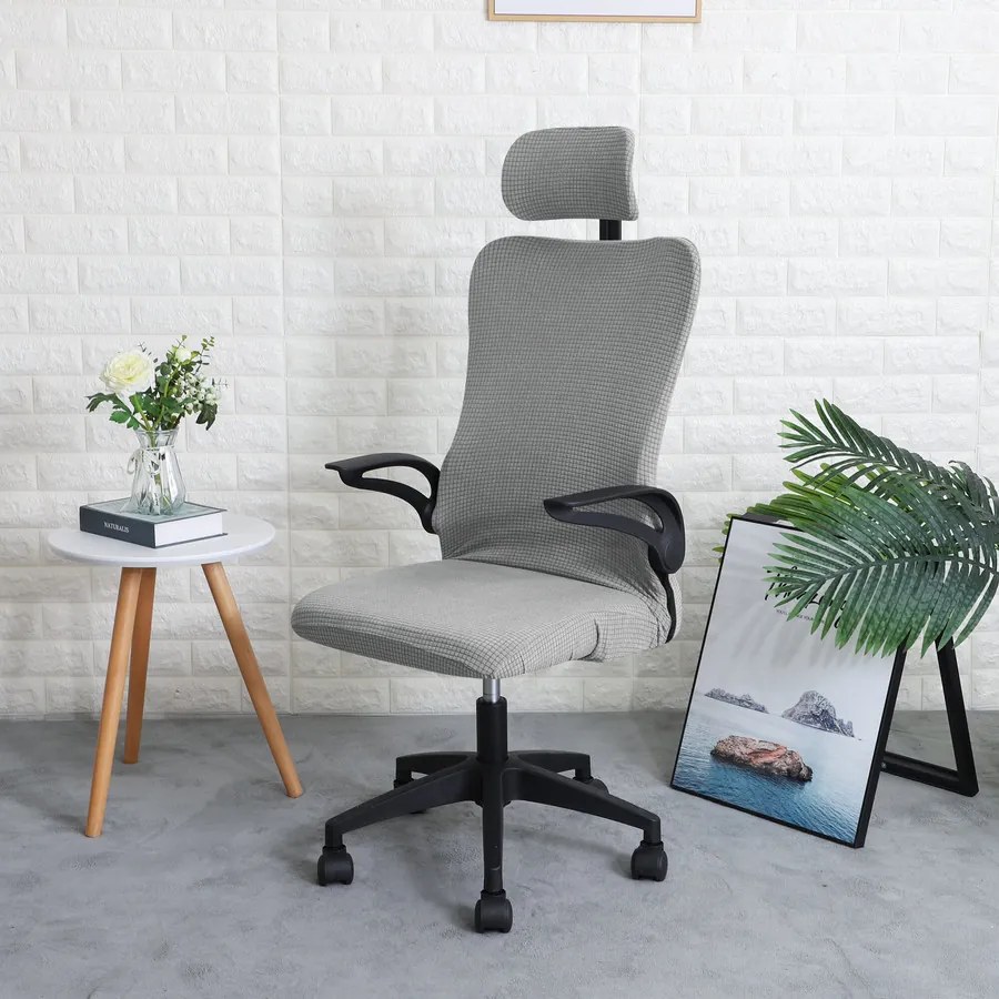 Forgószék- és FejtámlaHuzat (vízlepergető, 1 részes, világosszürke)