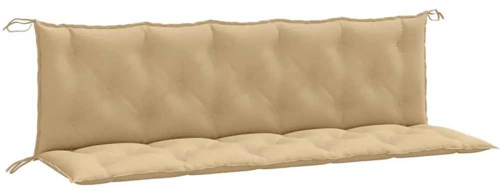 2 db melange bézs szövet kerti padpárna 180 x 50 x 7 cm