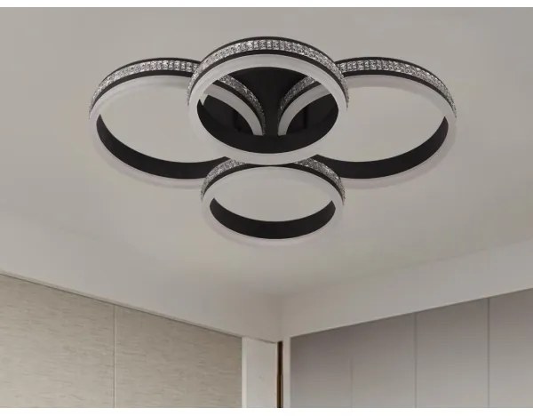 LED fényerőszabályozható felületre szerelhető mennyezeti csillár LED/150W/230V 3000-6500K + távirányítóval