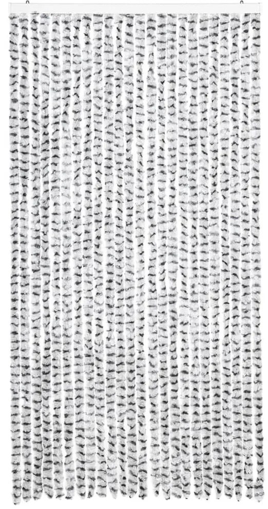 világosszürke és sötétszürke zsenília rovarfüggöny 100 x 200 cm