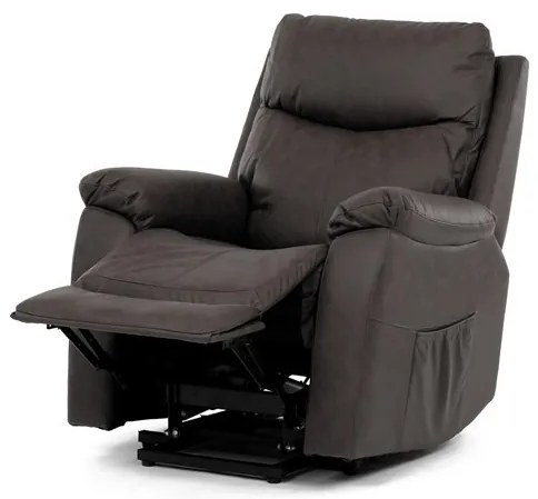 Elektromos vezérlésű barna vintage dönthető fotel. TV-5874 BR