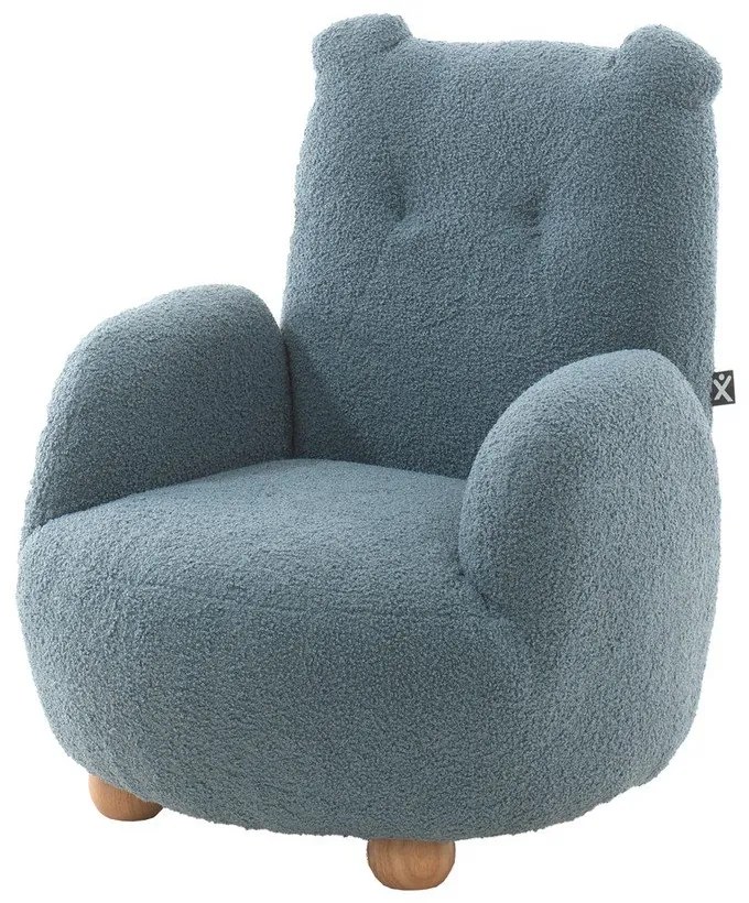 Kék buklé gyerek fotel Rocky – Vipack