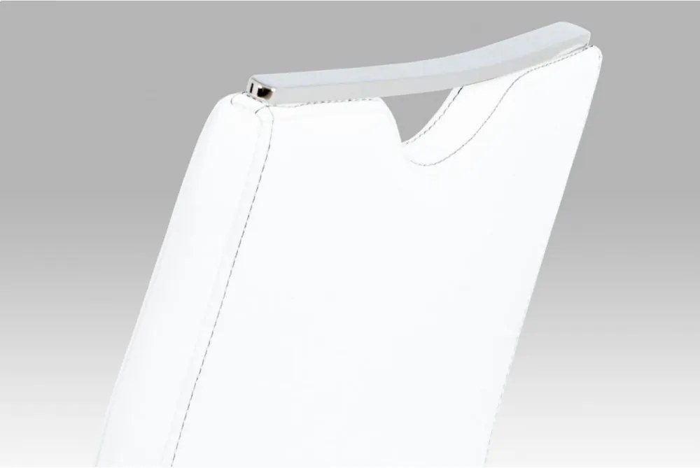 Scaun modern cu bază de sanie alb Dcl-411