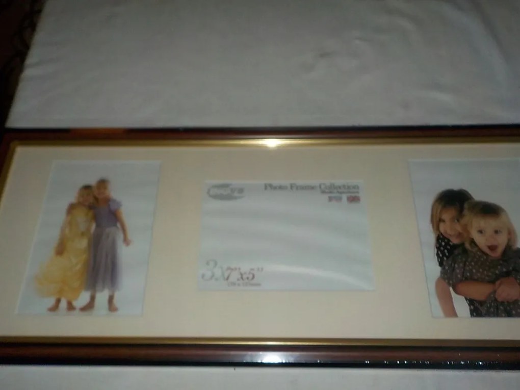 Nagy képkeret 3 képhez 65,5X 26,5 cm barna-arany fekete