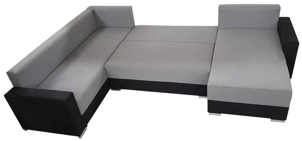 WHALE U alakú ülőgarnitúra, 314x90x217, berlin 02/madryt 1100