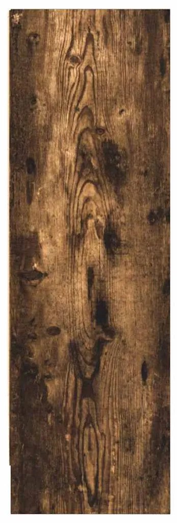 füstös tölgy színű szerelt fa könyvszekrény 80 x 24 x 76 cm