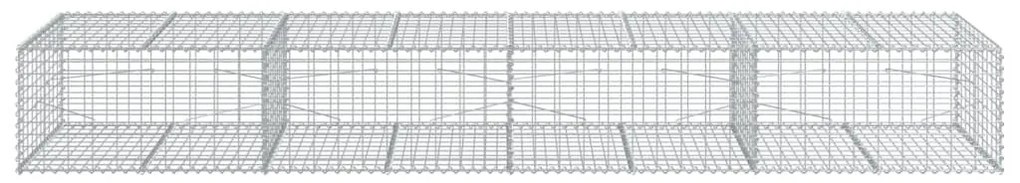 horganyzott vas gabion kosár fedéllel 400 x 100 x 50 cm