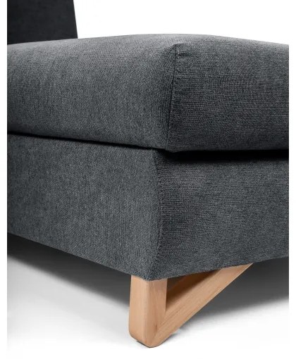 Ágyazható, kárpitozott L-alakú sarokülőgarnitúra tárolóval AVESTA, jobb oldali, antracit