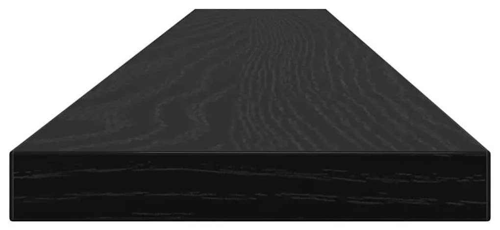 Polcos könyvespolc 4 pcs Fekete 100 x 10 x 1.5 cm Faanyag