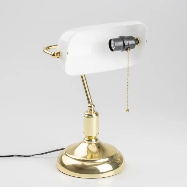 Brilagi - Asztali lámpa BANK OFFICE 1xE27/60W/230V arany/fehér