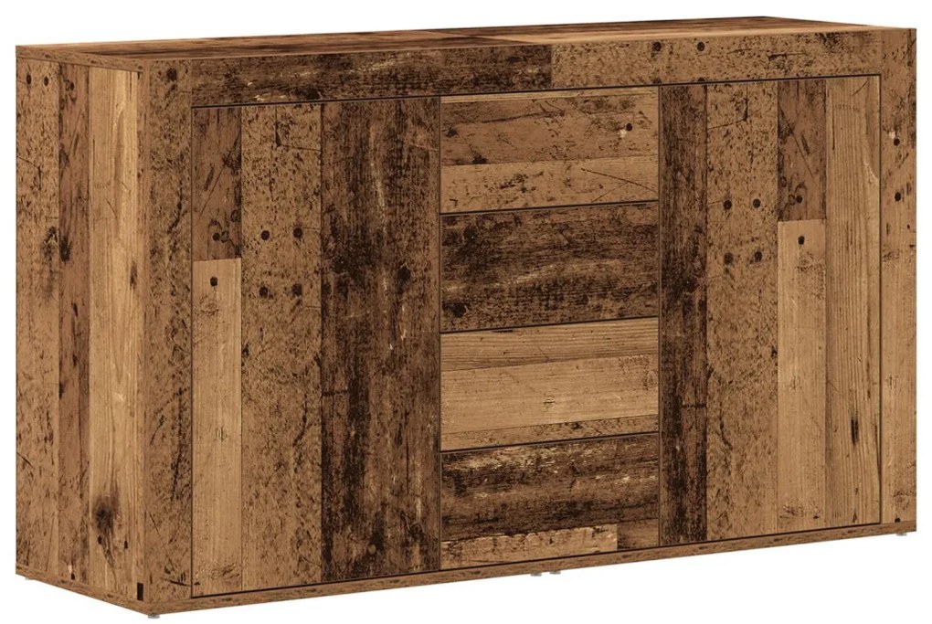 Oldalszekrény Régi fa Tömör újrahasznosított fa 120 x 36 x 69 cm