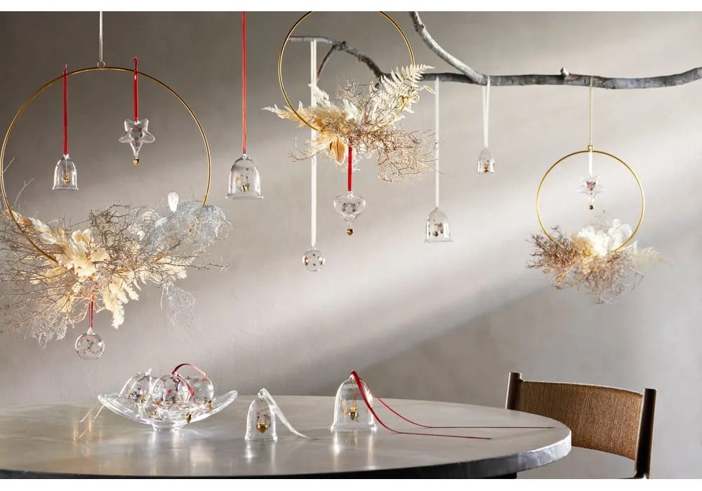 Üveg kézzel fújt karácsonyfadísz ø 6,5 cm Ann-Sofi Romme Annual Christmas Bauble – Holmegaard