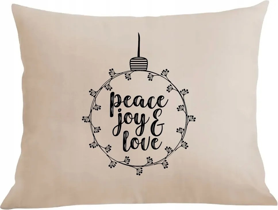 Párna párnahuzat Karácsonyi gömb Joy Love