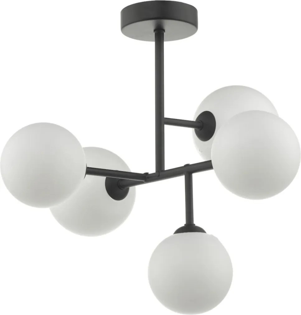 DAR LIGHTING EUA5422 EUAN Mennyezeti Csillár Fekete, Opál G9 IP20