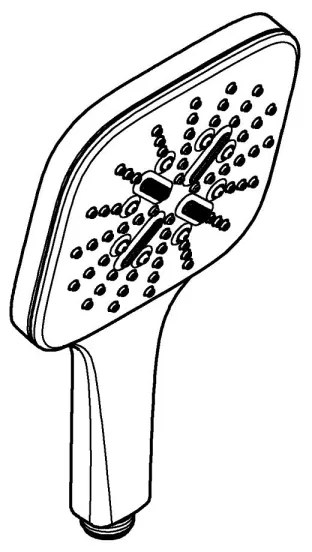 GROHE 26550000 - Kézi zuhany RAINSHOWER SMARTACTIVE 130 CUBE, fényes króm