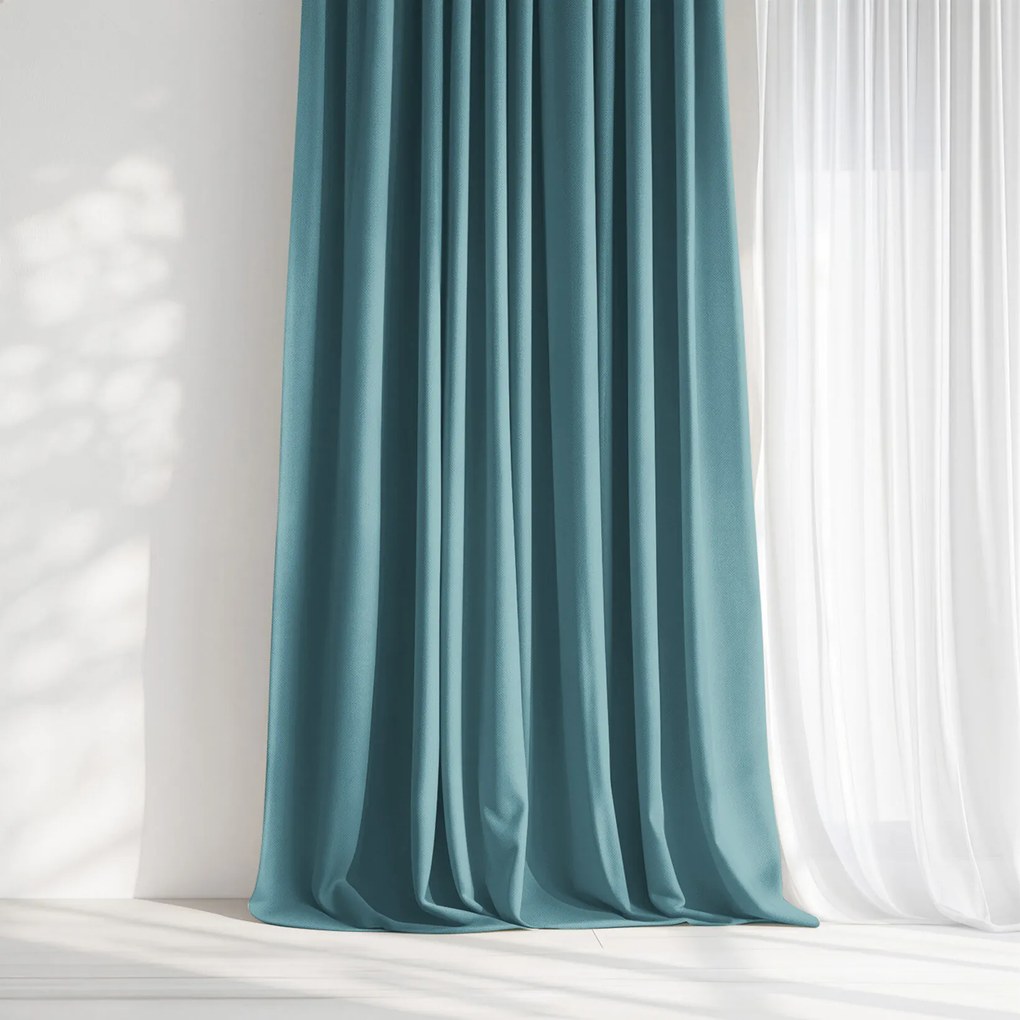 Goldea marbella díszfüggöny - petrolkék 240x135 cm
