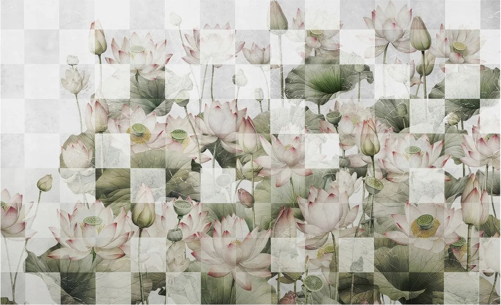 Fotótapéta Flizelin Dekoratív Hálószoba Lótusz minták 416x254