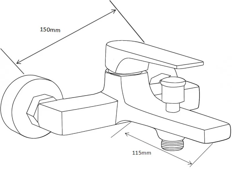 Mexen Lynx DF62 fürdőszett, fekete, 745913DF62-70