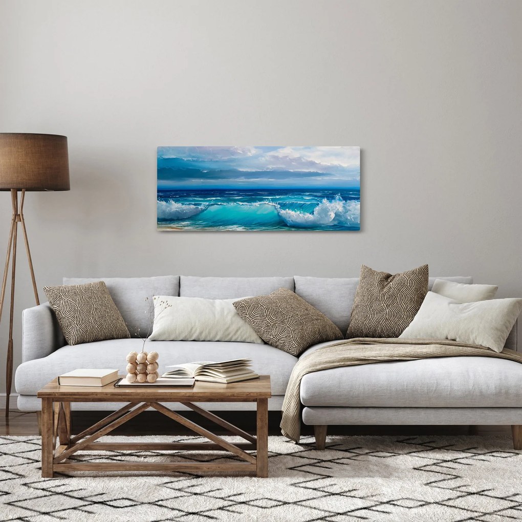 Kép - tengeri hullámok (120x50 cm)