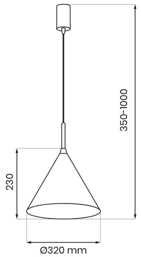 Kábeles csillár CAPITAL 1xGX53/15W/230V, átm. 32 cm, krémszínű