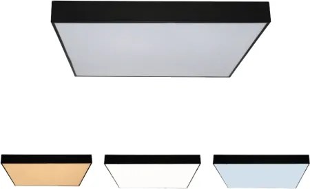 LED mennyezeti lámpa LED/215W/230V 3000/4000/6500K 80x80 cm fekete