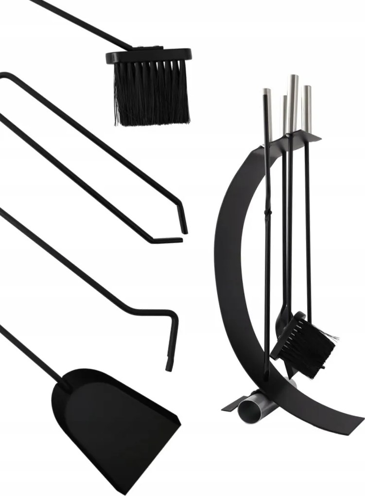 Kandalló Szett 4 Részes Kandalló Seprű Rozsdamentes Kiegészítők