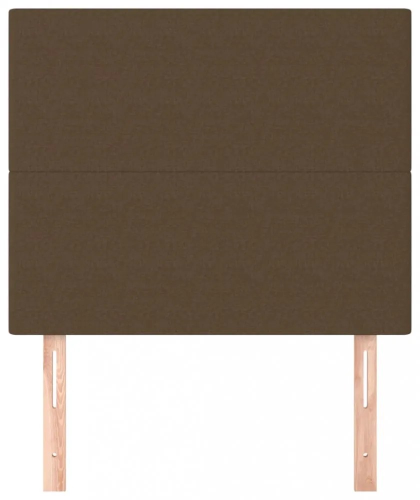 sötétbarna szövet fejtámla 80x5x118/128 cm