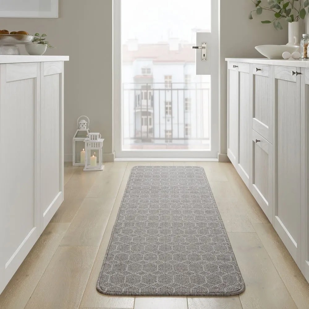 Világosszürke mosható futószőnyeg 57x230 cm Argyll – Flair Rugs