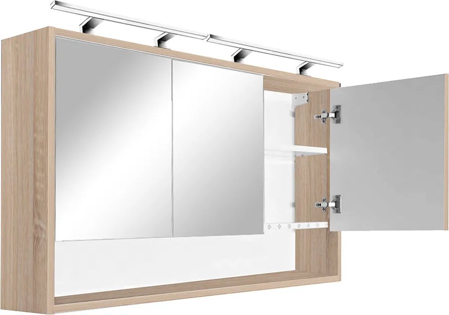 Luna 120 felső tükrös szekrény, Sonoma tölgy