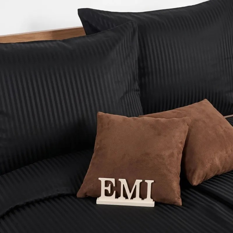EMI Black damasztszatén ágyneműhuzat