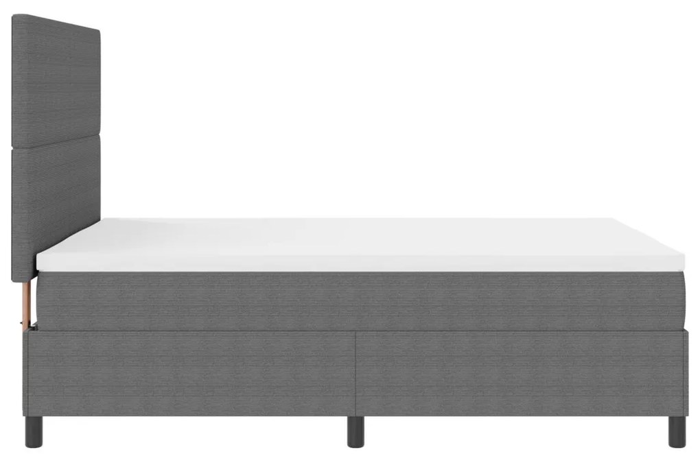 Box Spring Ágy Matraccal Világosszürke 160x200 cm Bársonyos Szövet