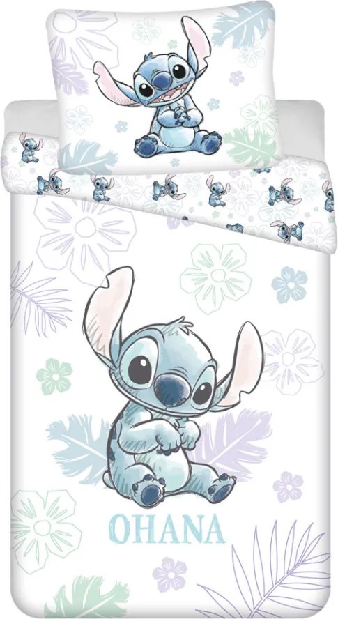 Disney Lilo és Stitch, A csillagkutya Ohana White ágyneműhuzat 140×200cm, 70×90 cm