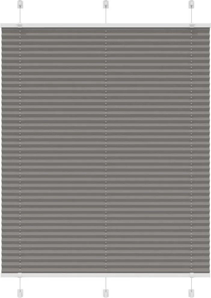 vidaXL pliszírozott redőny antracit 105x100 cm szövetszélesség 104,4cm