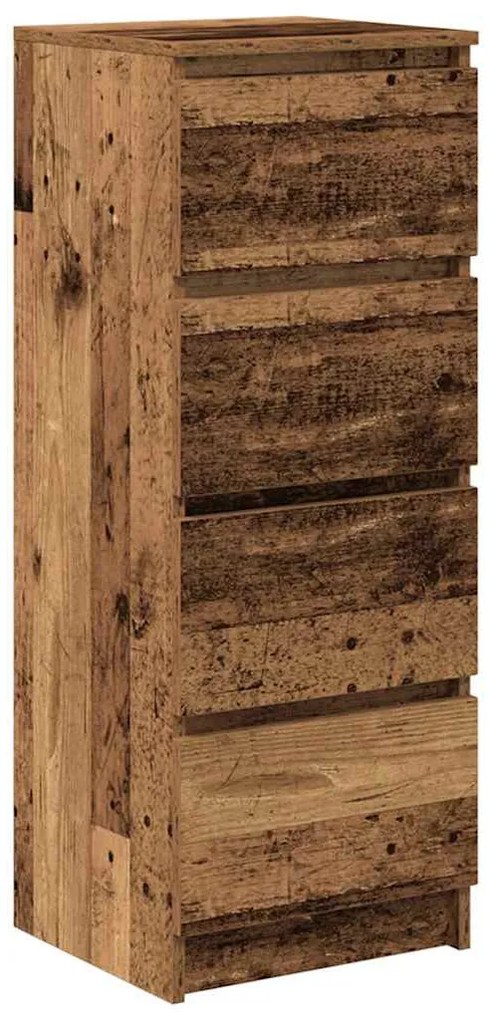 antik fa színű szerelt fa tálalószekrény 37,5x35x99 cm