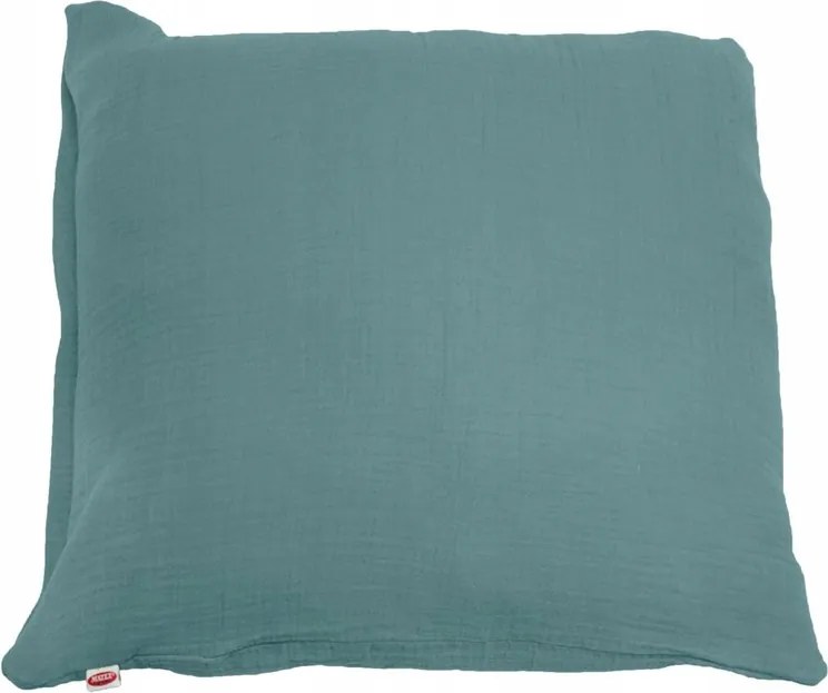 40x40-es muszlin cipzáras párnahuzat Zöld Tengerészkék