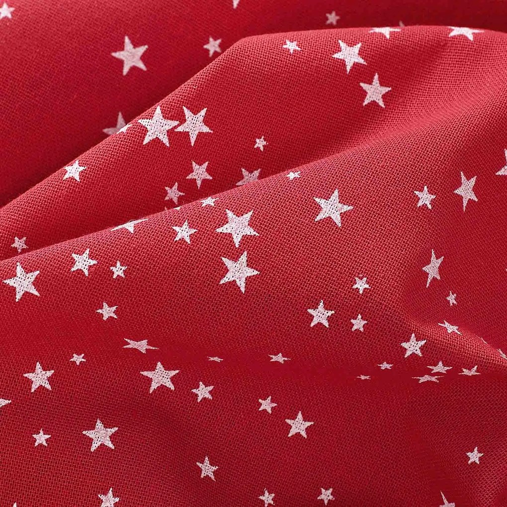 Goldea kör alakú terítő valencia - csillagok piroson Ø 190 cm