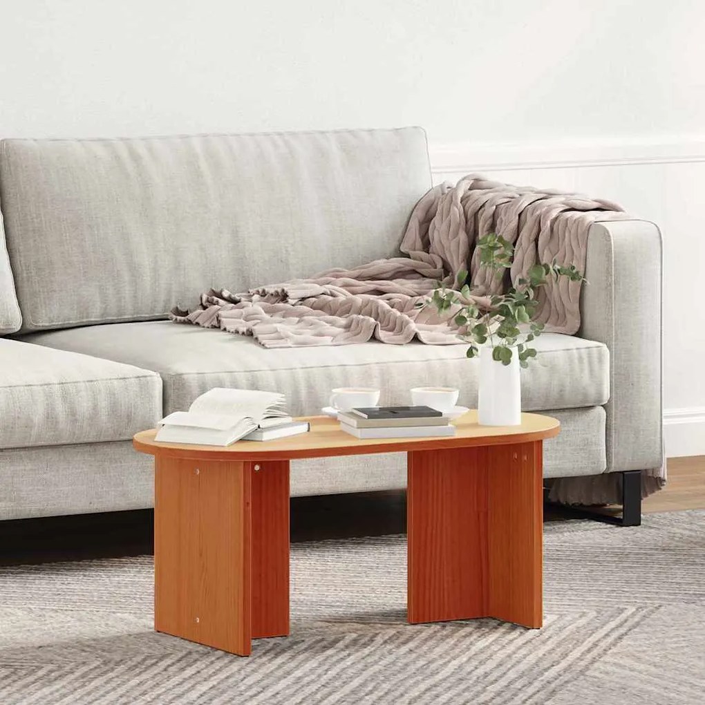 Dohányzóasztal Viaszbarna 80 x 39.5 x 35 cm Tömör fenyőfa