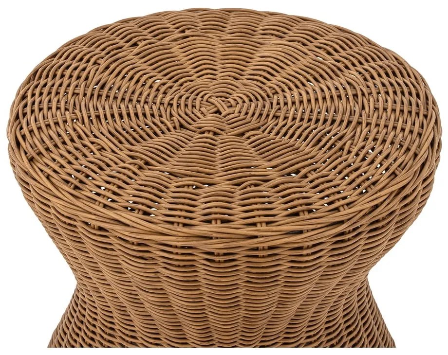 Műrattan kerek kerti tárolóasztal ø 53 cm Roccas – Bloomingville