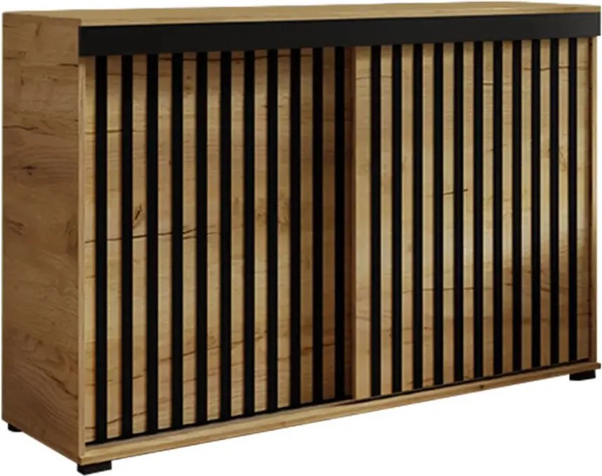 Malani Duplo 140 Tolóajtós Komód 140cm, Arany Tölgy