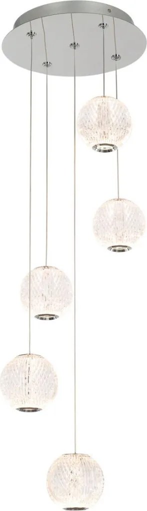 Italux ROSARIO PND-12220121-5A-CR Függőlámpa 5x21W/LED 3200K 1400LM IP20