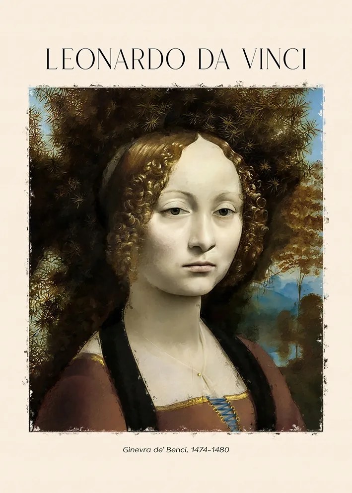 Da Vinci Ginevra Benci Plakát 40x50cm kép #403